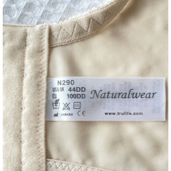 Trulife Bra Naturalwear Size 44DD Irene Classic Softcup Mastectomy Nude Wireless - Picture 3 of 7